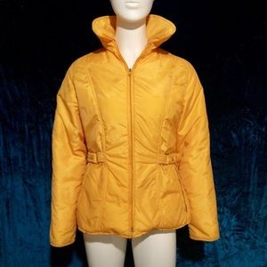 Vintage Gold Goose Down Puffy Coat